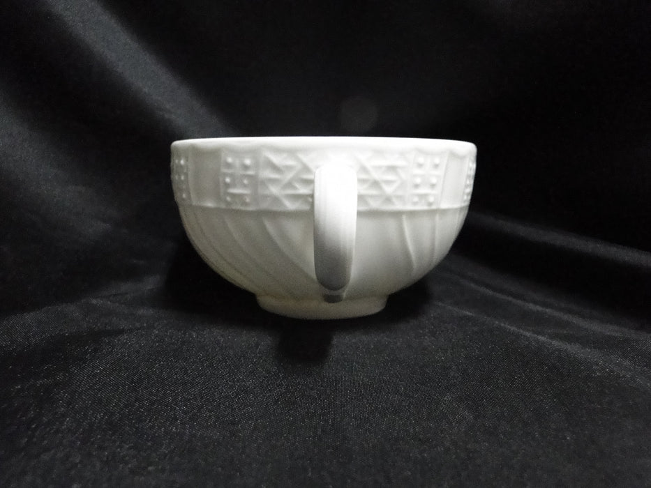 Hutschenreuther Dresden, White, Embossed: Cup & Saucer Set, 2 1/8" Tall