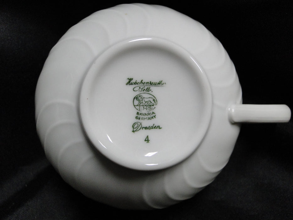 Hutschenreuther Dresden, White, Embossed: Cup & Saucer Set, 2 1/8" Tall