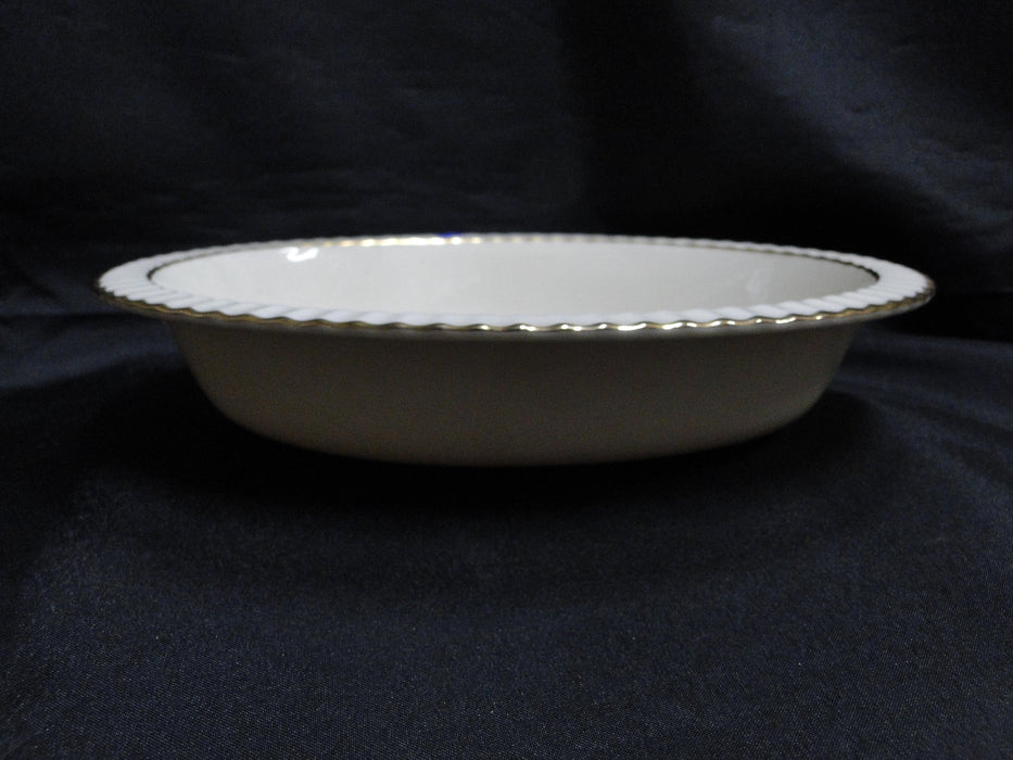 Lenox Citation Gold, Cobalt & Tan, Gold Trim: Oval Serving Bowl, 9 3/4", As Is