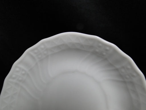 Hutschenreuther Dresden, White, Embossed: Butter Pat (s), 3 1/4"