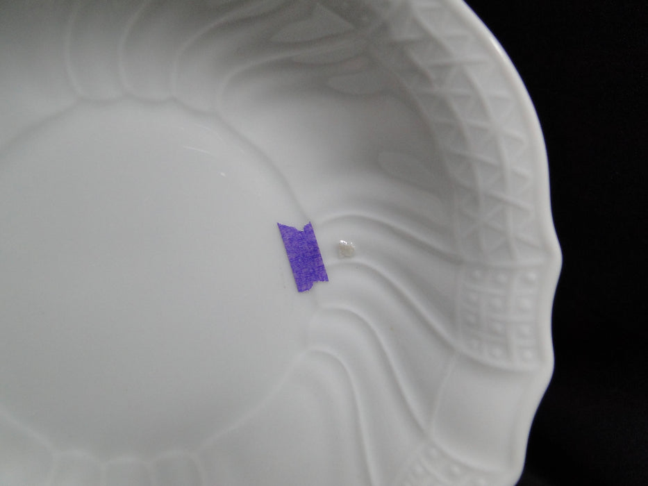 Hutschenreuther Dresden, White, Embossed: Fruit Bowl, 5 1/2" x 1 1/4", Flaw