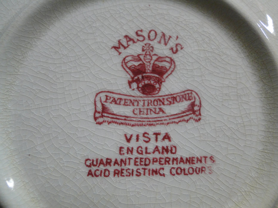 Mason's Vista Pink, Transferware: Round Serving Bowl, 8 1/4" x 2 3/4", As Is