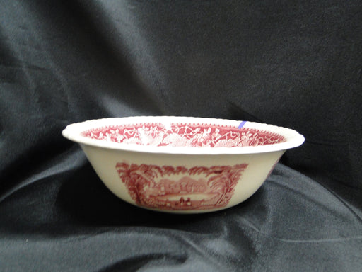 Mason's Vista Pink, Transferware: Round Serving Bowl, 8 1/4" x 2 3/4", As Is