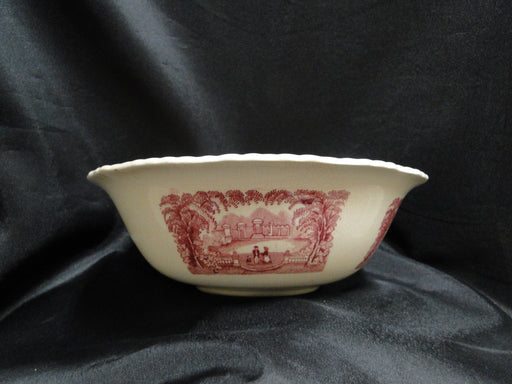 Mason's Vista Pink, Transferware: Round Serving Bowl, 8 1/4" x 2 3/4", As Is