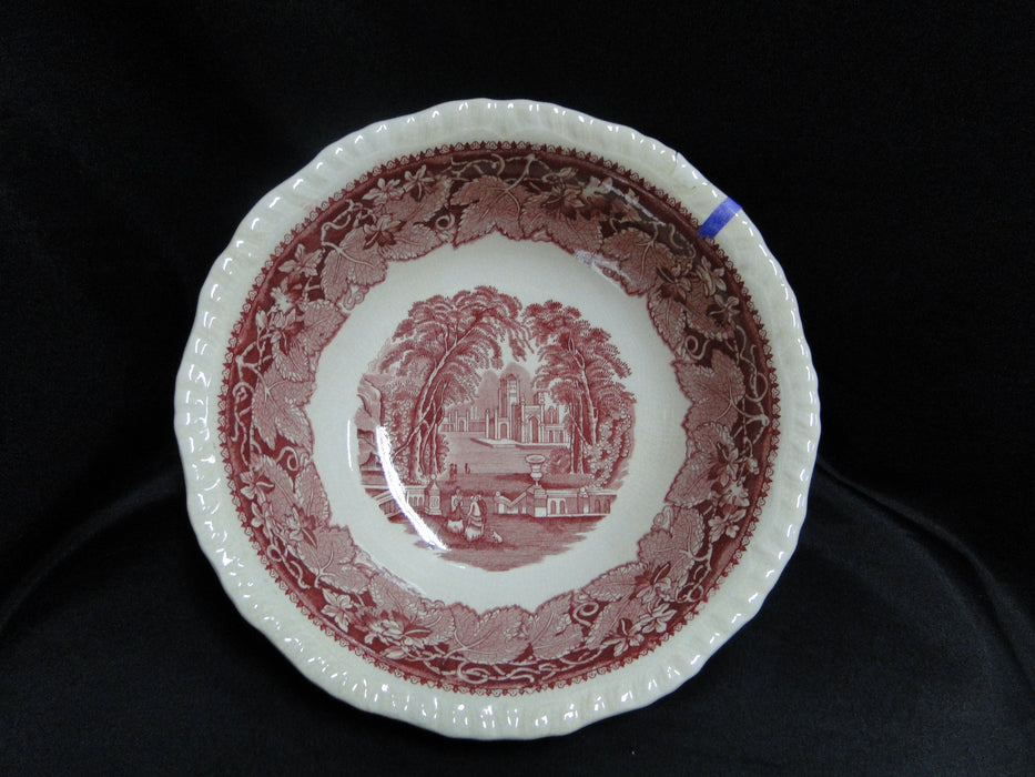 Mason's Vista Pink, Transferware: Round Serving Bowl, 8 1/4" x 2 3/4", As Is