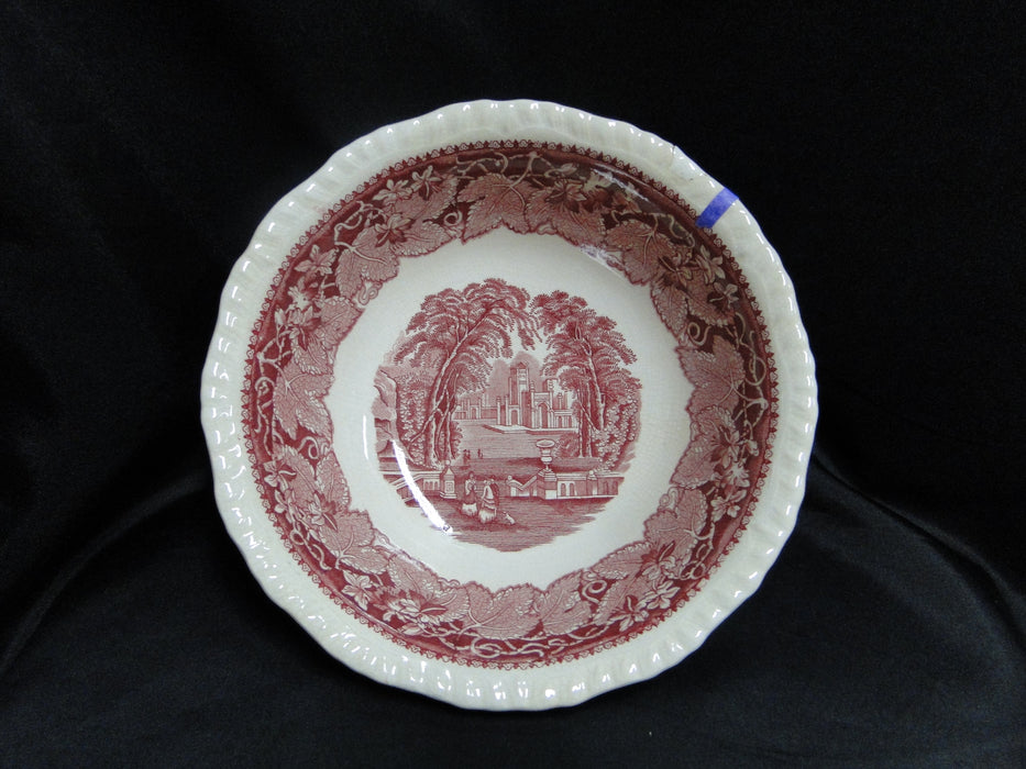 Mason's Vista Pink, Transferware: Round Serving Bowl, 8 1/4" x 2 3/4", As Is
