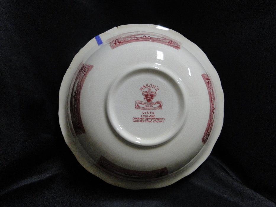 Mason's Vista Pink, Transferware: Round Serving Bowl, 8 1/4" x 2 3/4", As Is