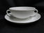 Hutschenreuther Dresden, White, Embossed: Cream Soup Bowl & Saucer (s)