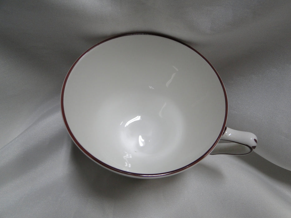 Crown Staffordshire Hunting Scene: Hunters, Horses: Footed Cup & Saucer, Scratch