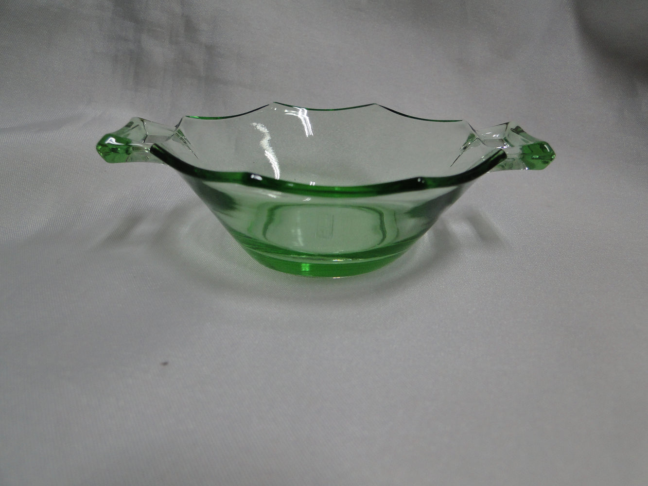 Heisey Octagon Moongleam Green: Individual Nut Bowl (s) w/ Handles, 4" x 1" Tall