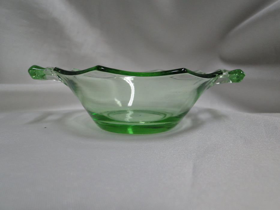 Heisey Octagon Moongleam Green: Individual Nut Bowl (s) w/ Handles, 4" x 1" Tall