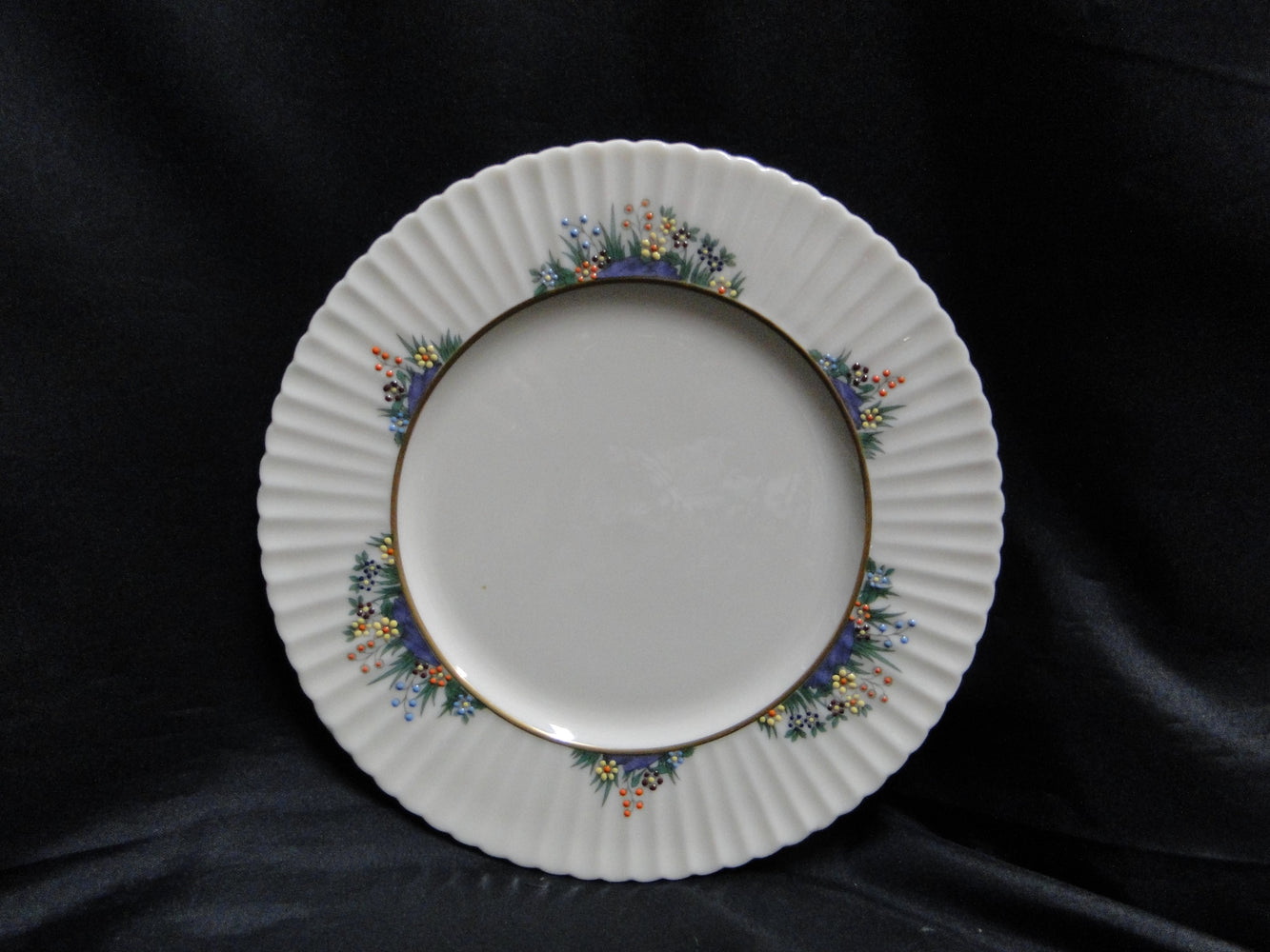 Lenox Rutledge, Multicolor Enameled Flowers, Gold: Salad Plate (s), 8 1/2"