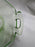 Vaseline Glass, Green: Hexagonal Bowl w/ Handles, 7 3/8" x 2 1/2", MG#261