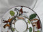 Crown Staffordshire Hunting Scene: Hunters, Horses: Demi Flat Cup & Rim Saucer