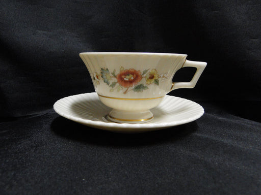 Lenox Temple Blossom, Orange & Yellow Flowers: Cup & Saucer Set, 2 1/2"