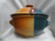 Walt Glass Pottery Texas Sunset: Round Covered Casserole w/ Stand, 10 1/4"