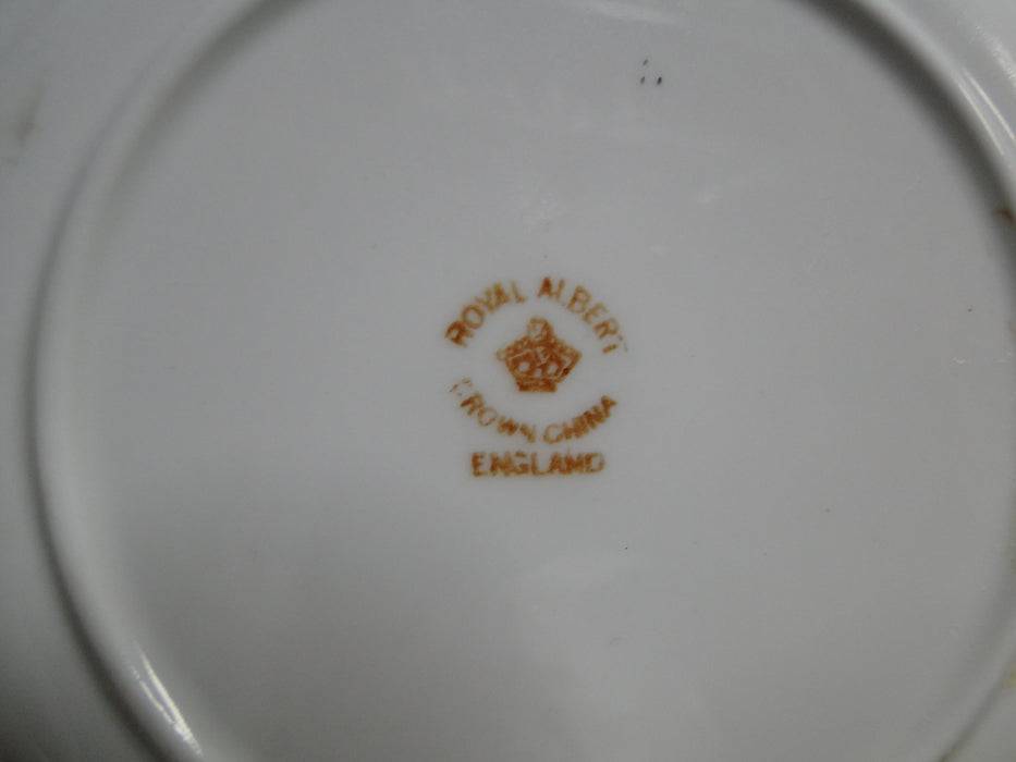 Royal Albert Crown China 4147, Rust Florals: Square Bread Plate, 6", As Is