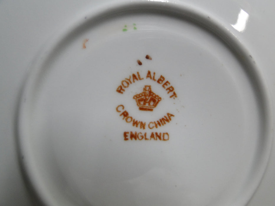 Royal Albert Crown China 4147, Rust Florals: Cup & Saucer Set, 2 1/2", As Is