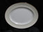 Wedgwood Pashmina, Cream Rim, White Center: Oval Serving Platter, 14 1/4"