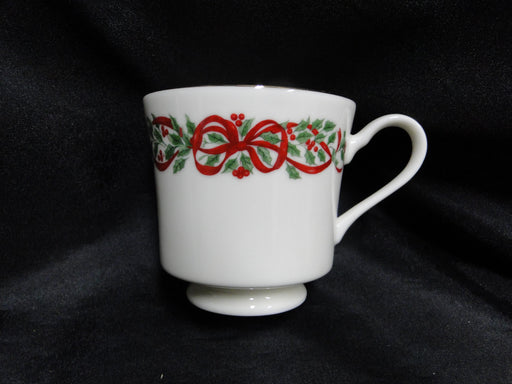 Centurion Ribbon Holly, Red Ribbon: Cup & Saucer Set (s), 3 1/8" Tall