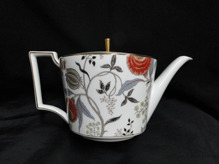 Wedgwood Pashmina, Floral Vines: Teapot & Lid, 5 1/2" Tall