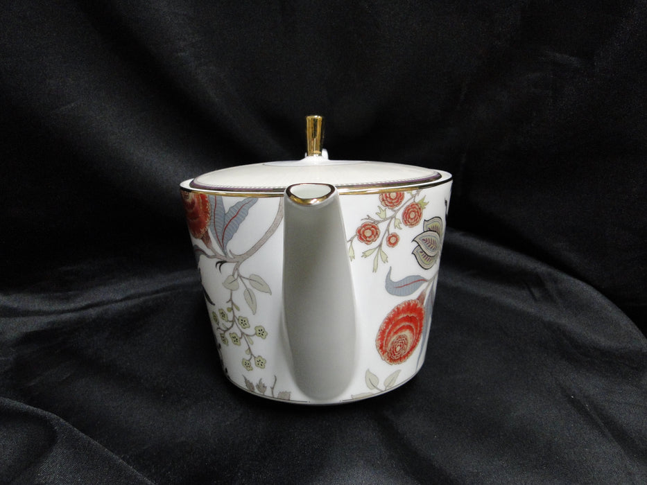 Wedgwood Pashmina, Floral Vines: Teapot & Lid, 5 1/2" Tall