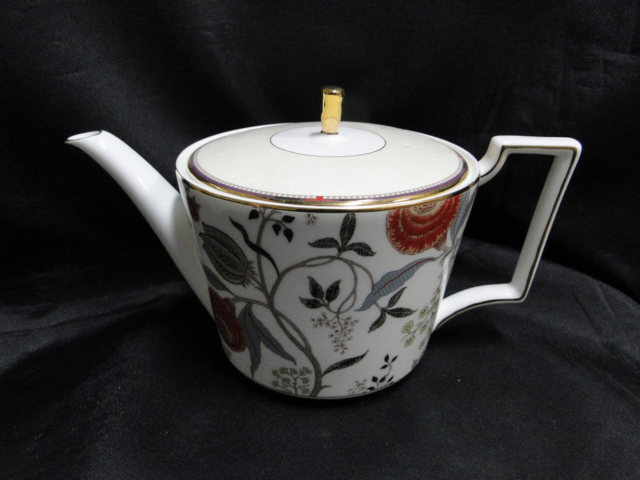 Wedgwood Pashmina, Floral Vines: Teapot & Lid, 5 1/2" Tall
