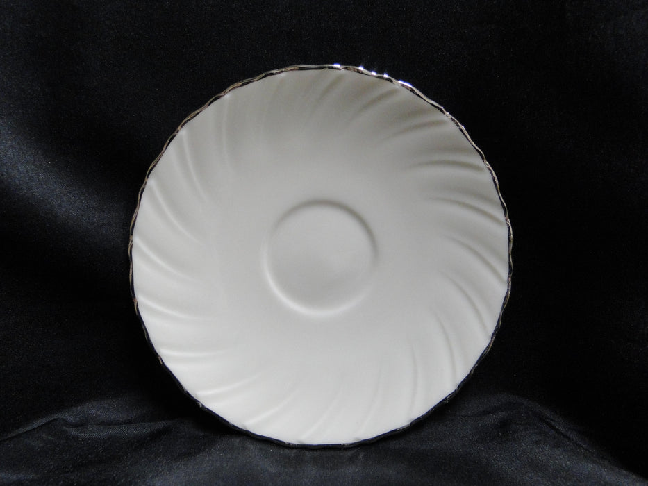 Lenox Weatherly, Ivory Swirled, Platinum: Cup & Saucer Set (s), 2 1/8" Tall