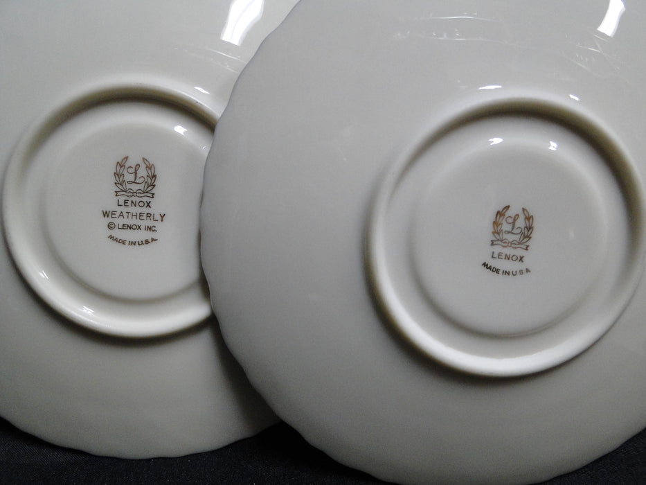 Lenox Weatherly, Ivory Swirled, Platinum: Cup & Saucer Set (s), 2 1/8" Tall