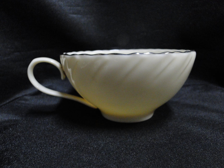 Lenox Weatherly, Ivory Swirled, Platinum: Cup & Saucer Set (s), 2 1/8" Tall