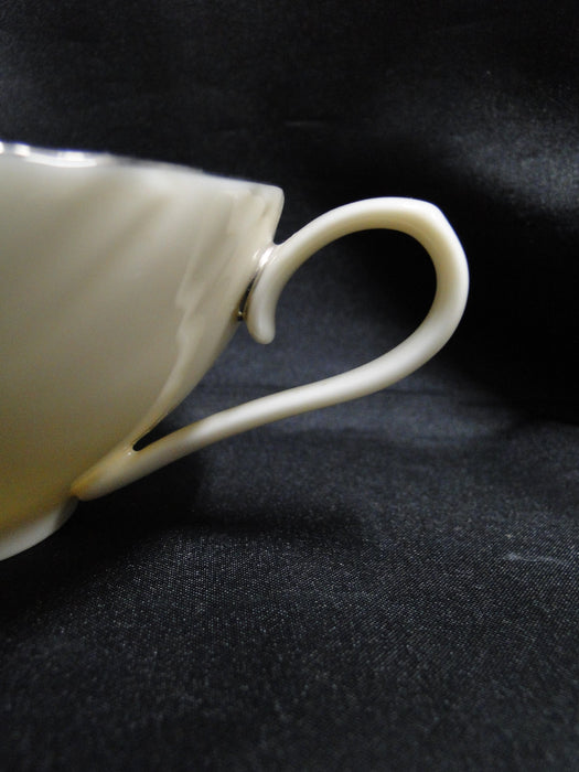 Lenox Weatherly, Ivory Swirled, Platinum: Cup & Saucer Set (s), 2 1/8" Tall