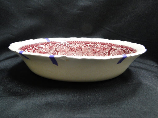 Mason's Vista Pink, Transferware: Oval Serving Bowl, 8 3/4 x 2" Tall, As Is