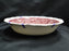 Mason's Vista Pink, Transferware: Oval Serving Bowl, 8 3/4 x 2" Tall, As Is
