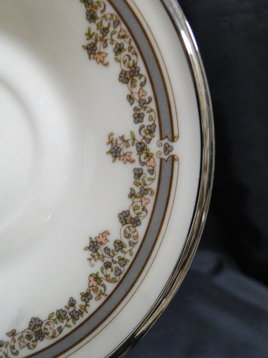 Lenox Lace Point, Gray & Pink, Platinum: Cup & Saucer Set (s), 3"