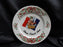 Centurion Ribbon Holly, Red Ribbon: "3 French Hens" Salad Plate, 7 1/2"