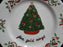 Centurion Ribbon Holly, Red Ribbon: "5 Gold Rings" Salad Plate, 7 1/2"