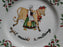 Centurion Ribbon Holly, Red Ribbon: "8 Maids A-Milking" Salad Plate, 7 1/2"