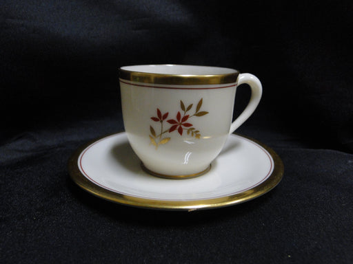 Lenox Nydia, Rust Flowers & Gold: Demitasse Cup & Saucer Set, 2 1/4", As Is