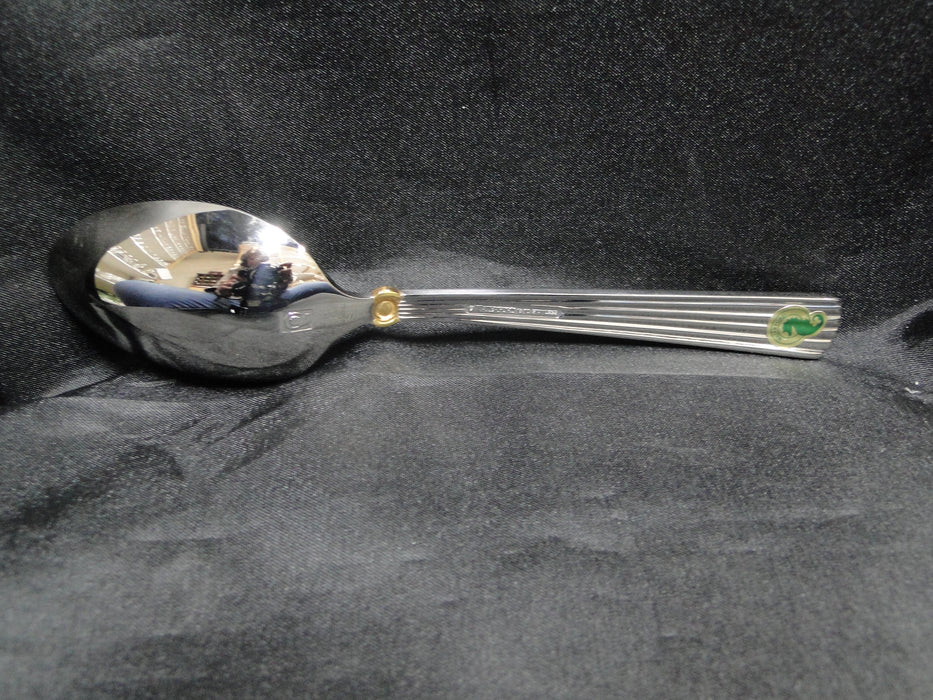 Waterford Carleton Gold, Stainless Steel: Oval Soup Spoon 7 1/8", Sticker, Pouch