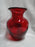 All Over Red Glass: Flower Vase, 6 1/4" Tall  --  MG#262