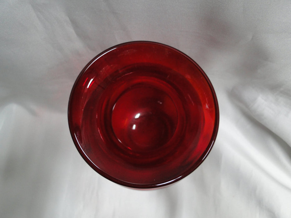 All Over Red Glass: Flower Vase, 6 1/4" Tall  --  MG#262