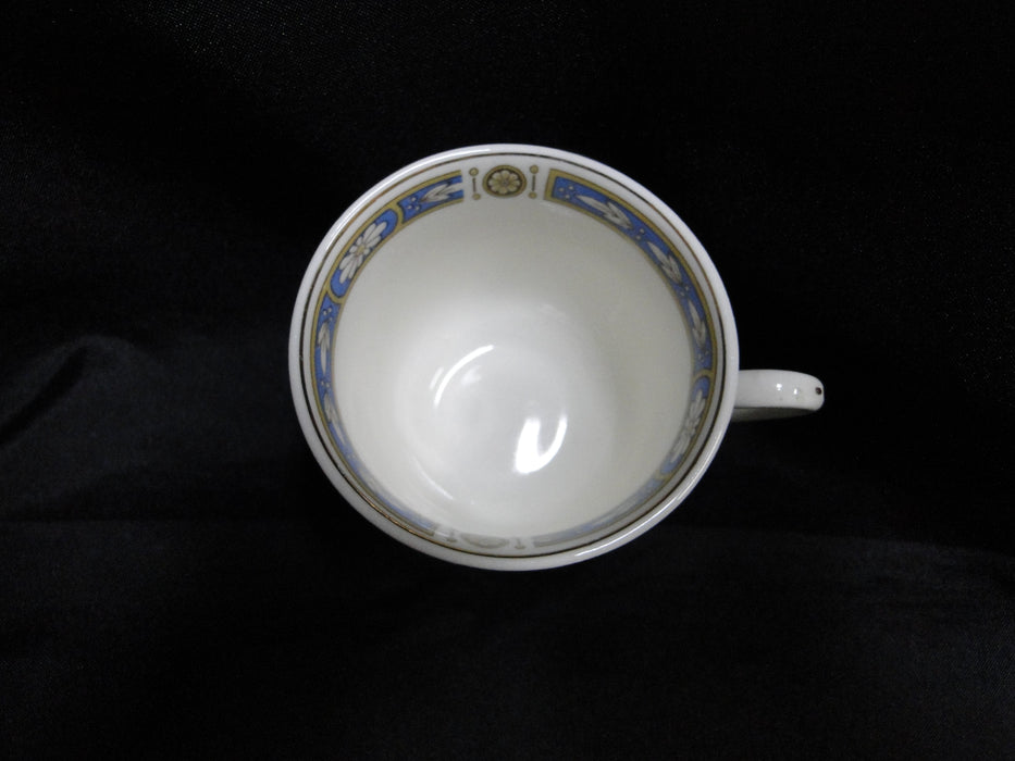 Grindley Monmouth, Blue Band w/ Leaves: Demitasse Cup & Saucer Set, 2 1/4"