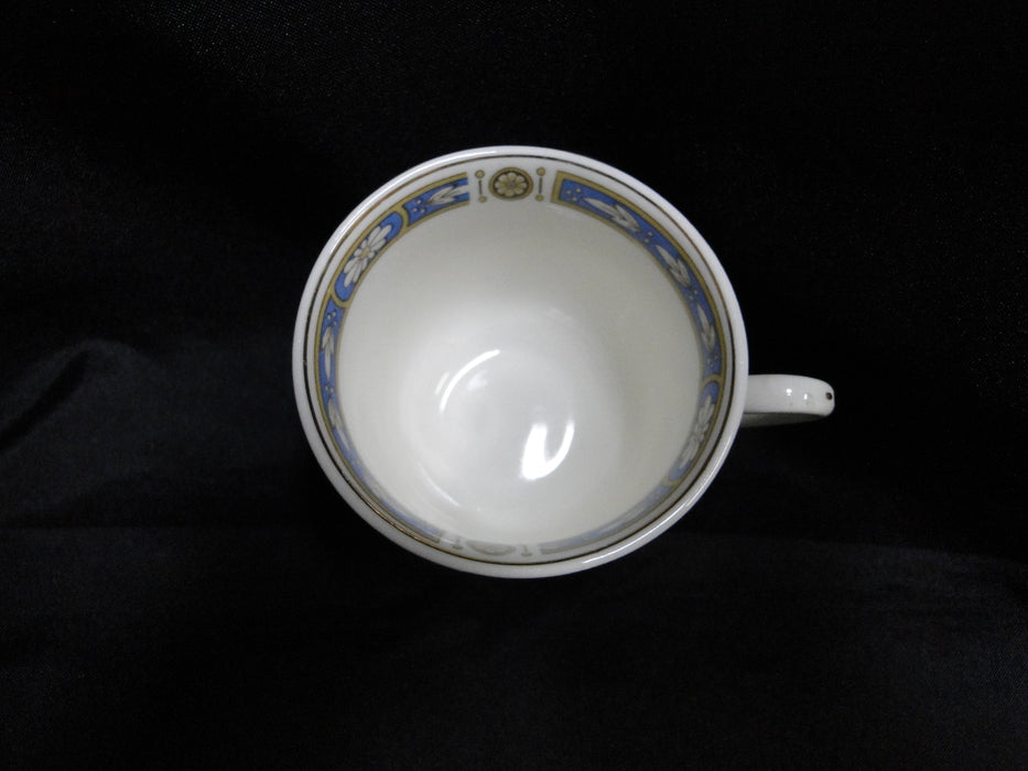 Grindley Monmouth, Blue Band w/ Leaves: Demitasse Cup & Saucer Set, 2 1/4"