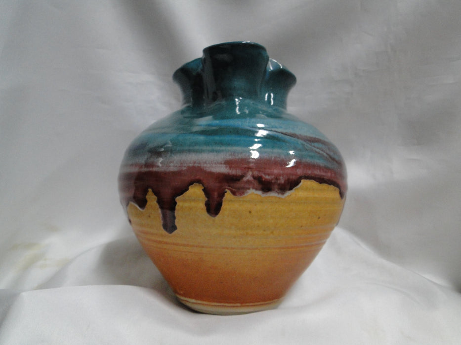 Walt Glass Pottery Texas Sunset: Water Serving Pitcher, 7 1/2" Tall