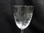 Tiffin Elegance Stem #17377, Cut Leaves: Water or Wine Goblet (s), 7 3/4"