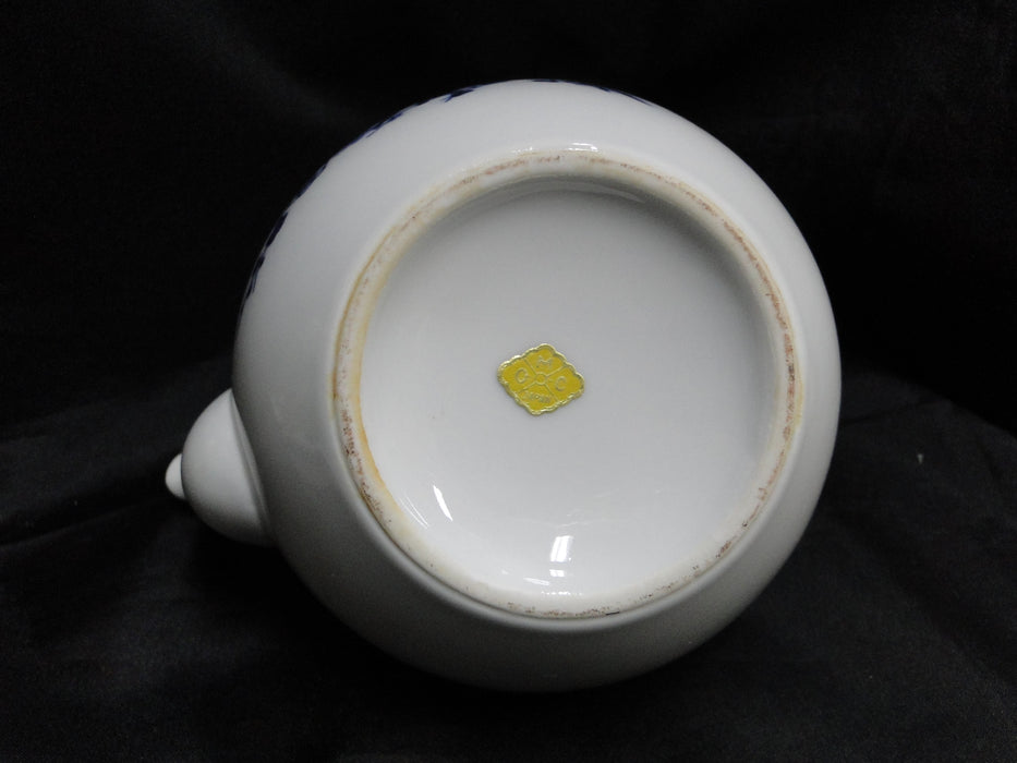 Otagiri (OMC), Japan, Blue Florals on White: Teapot & Lid, 6 Cups