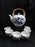Otagiri (OMC), Japan, Blue Florals on White: Teapot & Lid, 6 Cups
