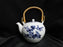 Otagiri (OMC), Japan, Blue Florals on White: Teapot & Lid, 6 Cups