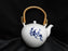 Otagiri (OMC), Japan, Blue Florals on White: Teapot & Lid, 6 Cups