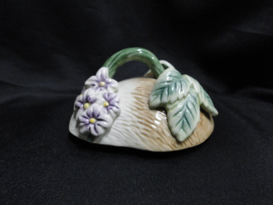 Fitz & Floyd Botanical Bunny: Rabbit Box & Lid, 7" x 4" x 4 1/4" Tall, Crazing